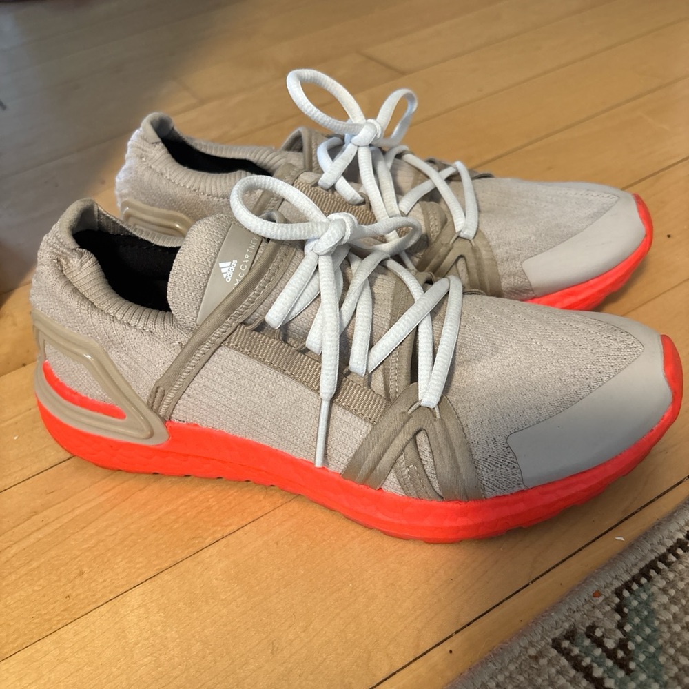 Adidas Stella McCartney Tan and Orange Sneakers